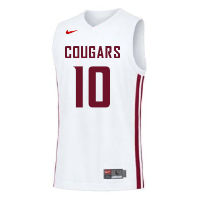 Washington State Cougars #10 Isaac Bonton College Basketball Jerseys Sale-White